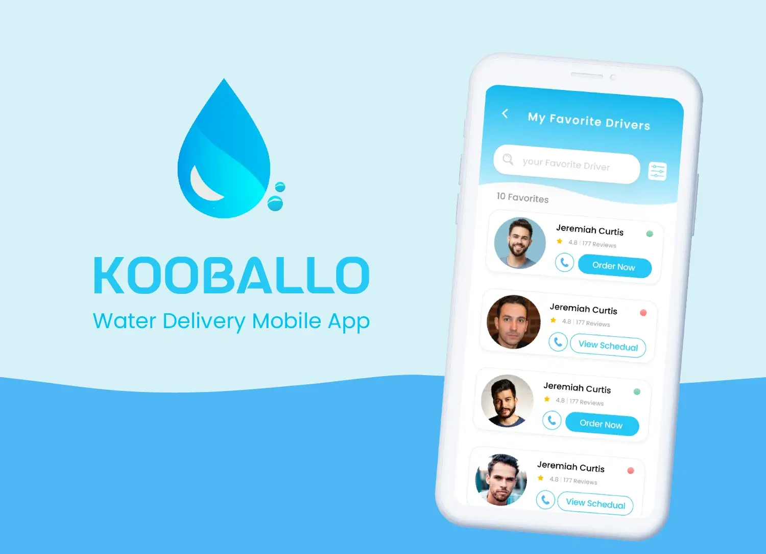 screen show mobile app for Kooballo application